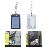 Maxbell Retractable Badge Holder Vertical Card Holder for Office Credit Card Black