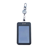 Maxbell Retractable Badge Holder Vertical Card Holder for Office Credit Card Black