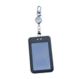 Maxbell Retractable Badge Holder Vertical Card Holder for Office Credit Card Black