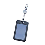 Maxbell Retractable Badge Holder Vertical Card Holder for Office Credit Card Black