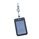 Maxbell Retractable Badge Holder Vertical Card Holder for Office Credit Card Black