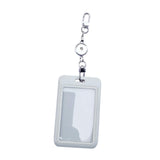 Maxbell Retractable Badge Holder Vertical Card Holder for Office Credit Card Light Grey