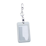 Maxbell Retractable Badge Holder Vertical Card Holder for Office Credit Card Light Grey