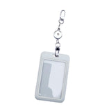Maxbell Retractable Badge Holder Vertical Card Holder for Office Credit Card Light Grey