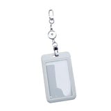Maxbell Retractable Badge Holder Vertical Card Holder for Office Credit Card Light Grey