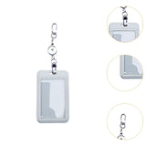 Maxbell Retractable Badge Holder Vertical Card Holder for Office Credit Card Light Grey
