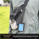 Maxbell Retractable Badge Holder Vertical Card Holder for Office Credit Card Light Grey