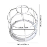 Maxbell Light Bulb Cage Guard Metal Simple Replacement Practical Warning Light Cover White