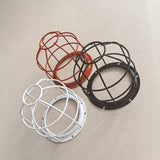 Maxbell Light Bulb Cage Guard Metal Simple Replacement Practical Warning Light Cover White