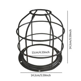 Maxbell Light Bulb Cage Guard Metal Simple Replacement Practical Warning Light Cover Black