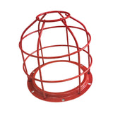 Maxbell Light Bulb Cage Guard Metal Simple Replacement Practical Warning Light Cover Red