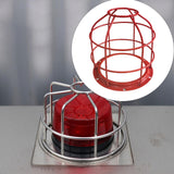 Maxbell Light Bulb Cage Guard Metal Simple Replacement Practical Warning Light Cover Red