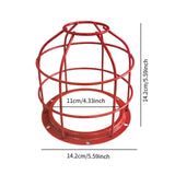 Maxbell Light Bulb Cage Guard Metal Simple Replacement Practical Warning Light Cover Red