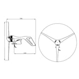 Maxbell Wind Generator Adjustable DIY Wind Turbine for Terraces Gazebos Street Light