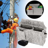 Maxbell Tool Pouch Portable Electrician Waist Tool Bag for Gardener Home Woodworking Light Gray