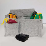 Maxbell Tool Pouch Portable Electrician Waist Tool Bag for Gardener Home Woodworking Light Gray