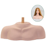 Maxbell Mannequin Head Stand Shoulder Model Styling Cosmetology Manikin Head Display Grooved Rod