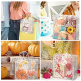 Maxbell 30x Clear Gift Bags with Handle Reusable for Small Business Wedding Boutique