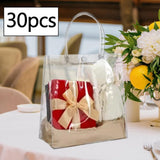 Maxbell 30x Clear Gift Bags with Handle Reusable for Small Business Wedding Boutique