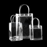 Maxbell 30x Clear Gift Bags with Handle Reusable for Small Business Wedding Boutique