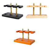 Maxbell Wooden Pipe Stand 3 Slot Handmade Accessories Solid Wood Organizer Pipe Rack black