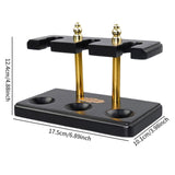 Maxbell Wooden Pipe Stand 3 Slot Handmade Accessories Solid Wood Organizer Pipe Rack black