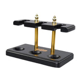 Maxbell Wooden Pipe Stand 3 Slot Handmade Accessories Solid Wood Organizer Pipe Rack black
