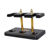 Maxbell Wooden Pipe Stand 3 Slot Handmade Accessories Solid Wood Organizer Pipe Rack black