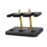 Maxbell Wooden Pipe Stand 3 Slot Handmade Accessories Solid Wood Organizer Pipe Rack black