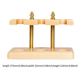 Maxbell Wooden Pipe Stand 3 Slot Handmade Accessories Solid Wood Organizer Pipe Rack beige