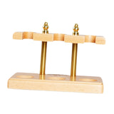 Maxbell Wooden Pipe Stand 3 Slot Handmade Accessories Solid Wood Organizer Pipe Rack beige