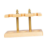 Maxbell Wooden Pipe Stand 3 Slot Handmade Accessories Solid Wood Organizer Pipe Rack beige