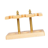 Maxbell Wooden Pipe Stand 3 Slot Handmade Accessories Solid Wood Organizer Pipe Rack beige