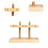 Maxbell Wooden Pipe Stand 3 Slot Handmade Accessories Solid Wood Organizer Pipe Rack beige
