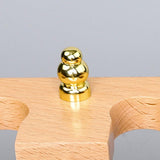 Maxbell Wooden Pipe Stand 3 Slot Handmade Accessories Solid Wood Organizer Pipe Rack beige