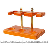Maxbell Wooden Pipe Stand 3 Slot Handmade Accessories Solid Wood Organizer Pipe Rack orange