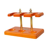 Maxbell Wooden Pipe Stand 3 Slot Handmade Accessories Solid Wood Organizer Pipe Rack orange