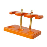 Maxbell Wooden Pipe Stand 3 Slot Handmade Accessories Solid Wood Organizer Pipe Rack orange