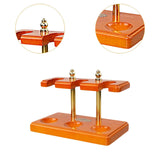 Maxbell Wooden Pipe Stand 3 Slot Handmade Accessories Solid Wood Organizer Pipe Rack orange