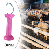 Maxbell 10x Electric Fence Gate Handles Replace Part for Agricultural Farm Husbandry Rose red