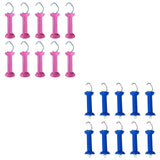 Maxbell 10x Electric Fence Gate Handles Replace Part for Agricultural Farm Husbandry Rose red