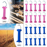 Maxbell 10x Electric Fence Gate Handles Replace Part for Agricultural Farm Husbandry Rose red