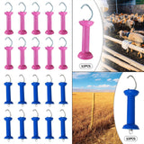 Maxbell 10x Electric Fence Gate Handles Replace Part for Agricultural Farm Husbandry Rose red