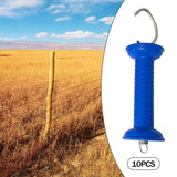 Maxbell 10x Electric Fence Gate Handles Replace Part for Agricultural Farm Husbandry blue