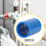 Maxbell 50Pcs PVC Pipe Fittings Straight Parts Coupling for Pools Shelves Greenhouse 25mm
