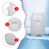 Maxbell Plastic Bucket with Lid Sturdy Portable Bin for Flour Laundry Detergent Rice 15 L Round