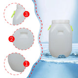Maxbell Plastic Bucket with Lid Sturdy Portable Bin for Flour Laundry Detergent Rice 25 L Square