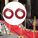 Maxbell Queue Line Barrier Rope 1.5 Meter 1x for Hotel Grand Openings Movie Theaters golden hook