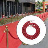 Maxbell Queue Line Barrier Rope 1.5 Meter 1x for Hotel Grand Openings Movie Theaters silver hook