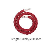 Maxbell Queue Line Barrier Rope 1.5 Meter 1x for Hotel Grand Openings Movie Theaters silver hook